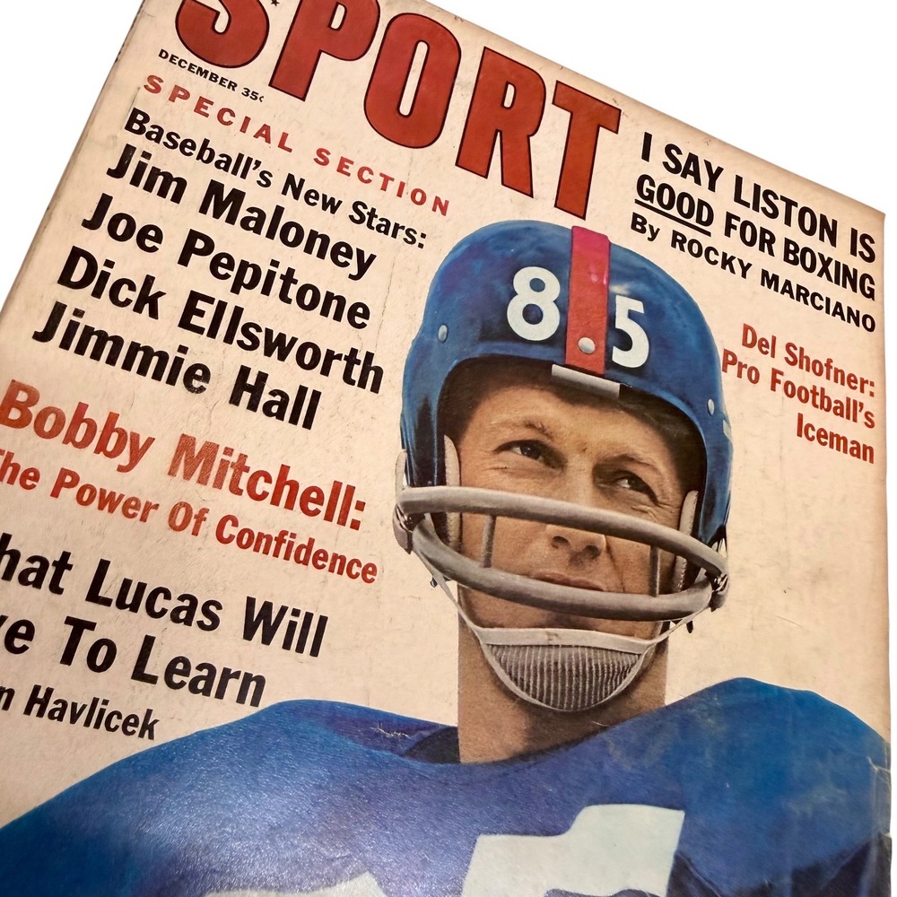 Sport Magazine December 1963 Del Shofner NY Giants Bobby Mitchell Vintage Good